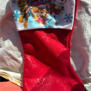 Red Christmas Stocking with Paw Patorl . Nickelodeon